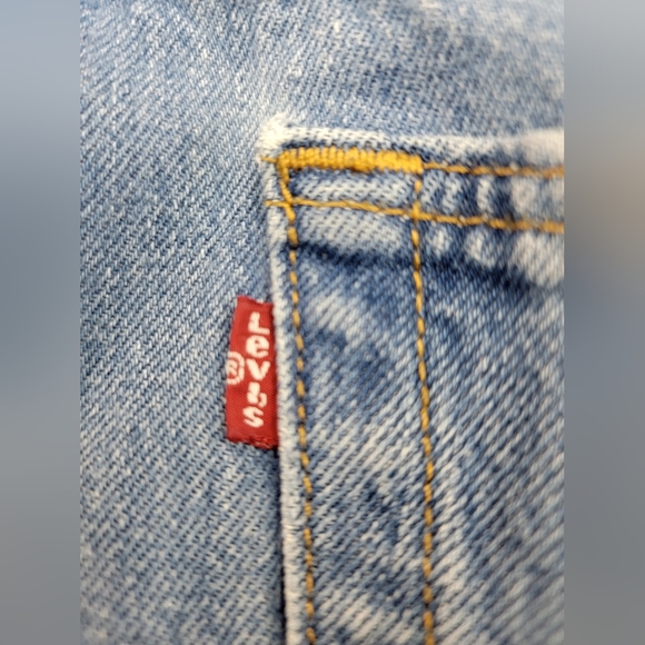 Bohemian Hippie Vibe Levi's 501 Jean Skirt Upcycled - Picture 14 of 15